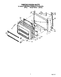 FREEZER DOOR Diagram and Parts List for ET20ZKXZN10  Whirlpool Refrigerator