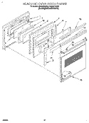 ELECTRIC OVEN DOOR Diagram and Parts List for RM280PXBB0  Whirlpool Microwave Oven Combo