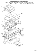 REFRIGERATOR SHELF Diagram and Parts List for GS2SHGXLS00  Whirlpool Refrigerator