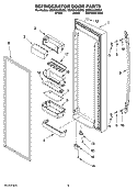 REFRIGERATOR DOOR PARTS Diagram and Parts List for GS2SHAXSB03  Whirlpool Refrigerator