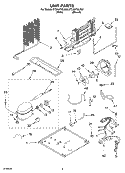 UNIT Diagram and Parts List for ET2AHTXLT00  Whirlpool Refrigerator