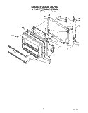 FREEZER DOOR Diagram and Parts List for ET18ZKXAN00  Whirlpool Refrigerator