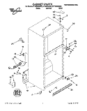 CABINET Diagram and Parts List for ET18NKXDG02  Whirlpool Refrigerator