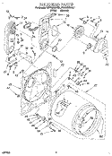 BULKHEAD Diagram and Parts List for  KitchenAid Dryer