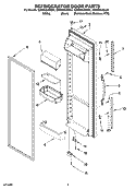 REFRIGERATOR DOOR PARTS Diagram and Parts List for GD5RHAXSB01  Whirlpool Refrigerator