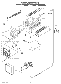 ICEMAKER PARTS Diagram and Parts List for GS2SHAXSB03  Whirlpool Refrigerator