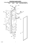 FREEZER DOOR Diagram and Parts List for GS5SHGXLS00  Whirlpool Refrigerator