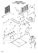 UNIT Diagram and Parts List for ET8WTMXKT00  Whirlpool Refrigerator