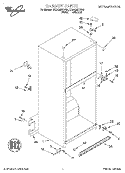 CABINET Diagram and Parts List for ET20GMXFW00  Whirlpool Refrigerator