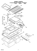 SHELF Diagram and Parts List for ET9FTTXLQ11  Whirlpool Refrigerator