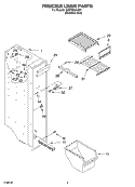 FREEZER LINER PARTS Diagram and Parts List for GD5YHEXLS01  Whirlpool Refrigerator