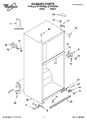 CABINET PARTS Diagram and Parts List for ET1PHKXPT04  Whirlpool Refrigerator