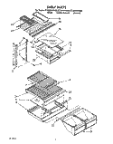 SHELF Diagram and Parts List for ET20ZKXXW00  Whirlpool Refrigerator
