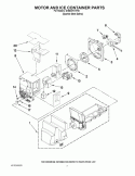 MOTOR AND ICE CONTAINER PARTS Diagram and Parts List for GI6SARXXF00  Whirlpool Refrigerator