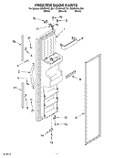 FREEZER DOOR Diagram and Parts List for GD25SHAXLT01  Whirlpool Refrigerator