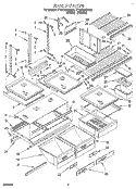 SHELF, LIT/OPTIONAL Diagram and Parts List for ET22DMXBW02  Whirlpool Refrigerator