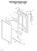 REFRIGERATOR DOOR Diagram and Parts List for GT1SHTXLB01  Whirlpool Refrigerator