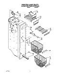 FREEZER LINER Diagram and Parts List for ED25YQXAW00  Whirlpool Refrigerator