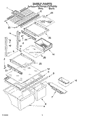 SHELF PARTS, OPTIONAL PARTS Diagram and Parts List for ET8FTKXKT03  Whirlpool Refrigerator