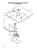 COMPONENT SHELF AND LATCH Diagram and Parts List for KEBS246WBL3  KitchenAid Wall Oven