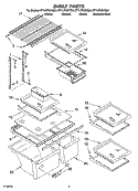 SHELF PARTS, OPTIONAL PARTS Diagram and Parts List for ET1LFKXKS04  Whirlpool Refrigerator