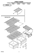 SHELF PARTS, OPTIONAL PARTS Diagram and Parts List for ET4WPKXKT03  Whirlpool Refrigerator