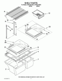SHELF PARTS Diagram and Parts List for ET8FTEXVQ03  Whirlpool Refrigerator