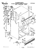 CABINET Diagram and Parts List for ET20ZKXYN01  Whirlpool Refrigerator