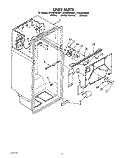 LINER Diagram and Parts List for ET20ZKXXG01  Whirlpool Refrigerator