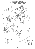 ICE MAKER Diagram and Parts List for ET9FTTXLQ00  Whirlpool Refrigerator