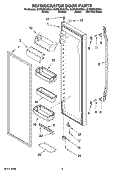 REFRIGERATOR DOOR PARTS Diagram and Parts List for GC5SHEXNQ04  Whirlpool Refrigerator