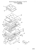 REFRIGERATOR SHELF Diagram and Parts List for GD22DKXHW02  Whirlpool Refrigerator