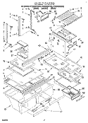 SHELF, LIT/OPTIONAL Diagram and Parts List for ET25DQRDB00  Whirlpool Refrigerator