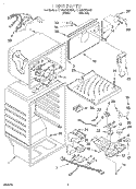 LINER Diagram and Parts List for ET18GKXGW02  Whirlpool Refrigerator