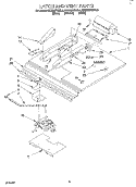 LATCH AND VENT Diagram and Parts List for KEBS277BBL2  KitchenAid Wall Oven
