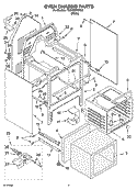 OVEN CHASSIS PARTS Diagram and Parts List for TES400PXMQ0  Estate Range
