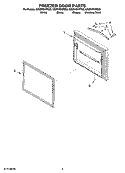 FREEZER DOOR PARTS Diagram and Parts List for GB2SHDXPB02  Whirlpool Refrigerator
