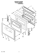 DOOR PARTS Diagram and Parts List for TES356TD1  Estate Range