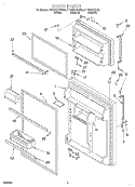 DOOR Diagram and Parts List for ET19RKXGN02  Whirlpool Refrigerator