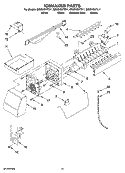 ICEMAKER PARTS, OPTIONAL PARTS Diagram and Parts List for GB2SHDXTQ11  Whirlpool Refrigerator