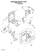 DISPENSER FRONT PARTS Diagram and Parts List for  Whirlpool Refrigerator