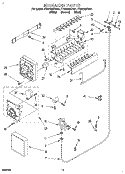 ICEMAKER Diagram and Parts List for ET22DMXDB01  Whirlpool Refrigerator