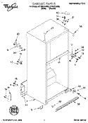 CABINET Diagram and Parts List for ET18JKXDN05  Whirlpool Refrigerator
