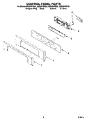 CONTROL PANEL PARTS Diagram and Parts List for  Whirlpool Wall Oven