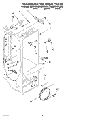 REFRIGERATOR LINER Diagram and Parts List for GD2SHAXLT00  Whirlpool Refrigerator