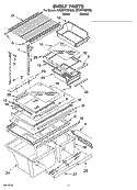 SHELF PARTS Diagram and Parts List for GT9MHTXRT00  Whirlpool Refrigerator