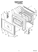 DOOR PARTS, OPTIONAL PARTS (NOT INCLUDED) Diagram and Parts List for TES326RD4  Estate Range