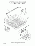 UPPER RACK AND TRACK PARTS Diagram and Parts List for  KitchenAid Dishwasher