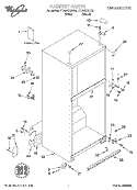 CABINET, LITERATURE Diagram and Parts List for ET18PKXGT02  Whirlpool Refrigerator