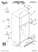 CABINET PARTS Diagram and Parts List for ET1FTEXMT00  Whirlpool Refrigerator